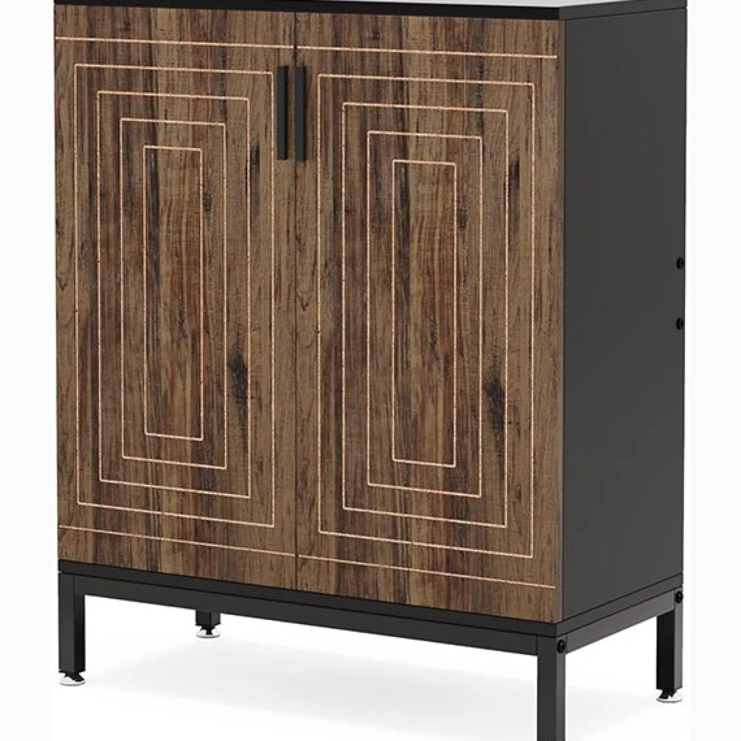 31.49" Shoe Cabinet with Doors for 20 Pairs, 5 Tier Modern Freestanding Shoe Storage Organizer