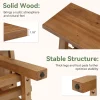 55" Solid Wood Dining Bench, 2-Tier Kitchen Dining Seat for Dining Room