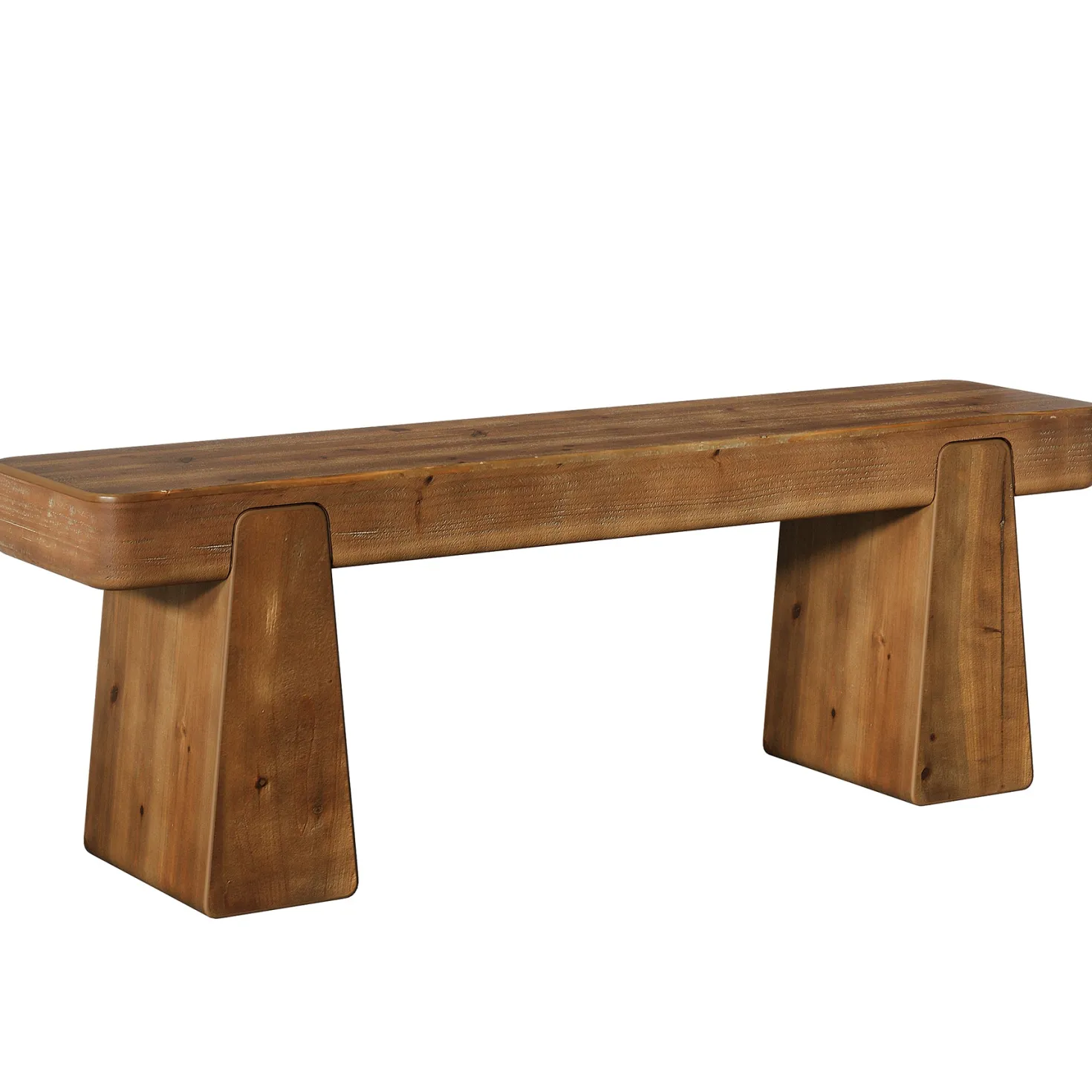 47" Solid Wood Entryway Bench, Farmhouse Shoe Bench with Thickened Legs