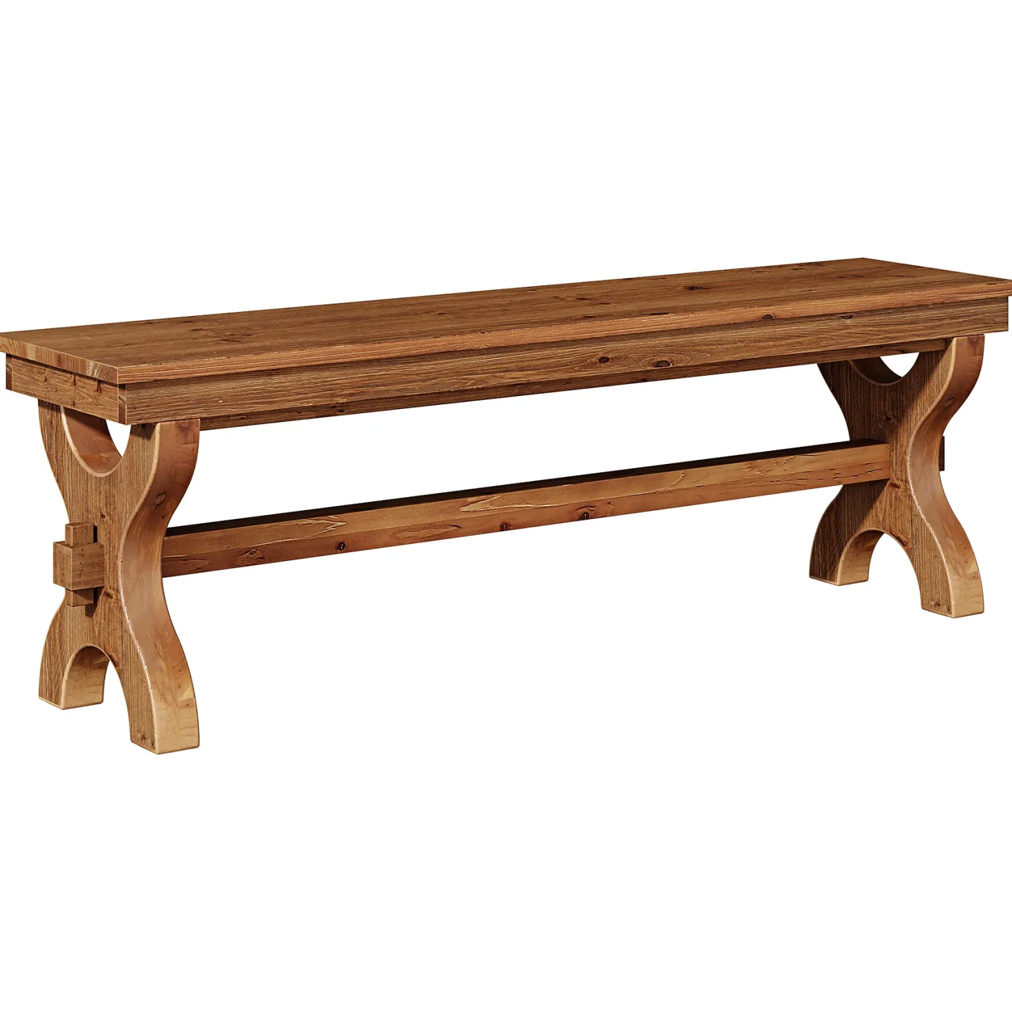55" Solid Wood Entryway Bench, Farmhouse Indoor Bench Narrow Hallway Seat