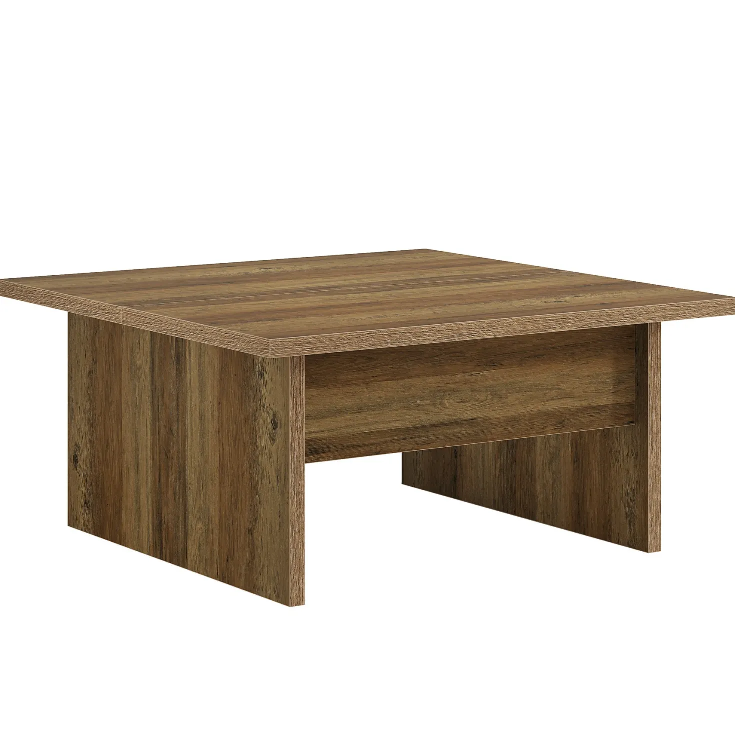 39.4" Square Coffee Table, Farmhouse Cocktail Tea Center Table for Living Room