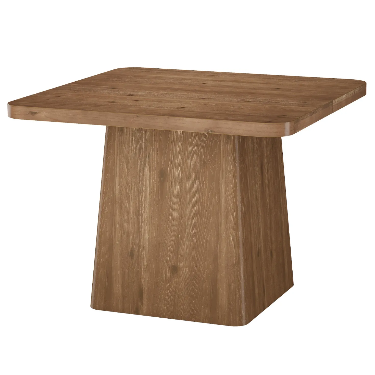 39" Square Solid Wood Dining Table for 2-4 People, Modern Kitchen Table with Pedestal Base (Only Table)