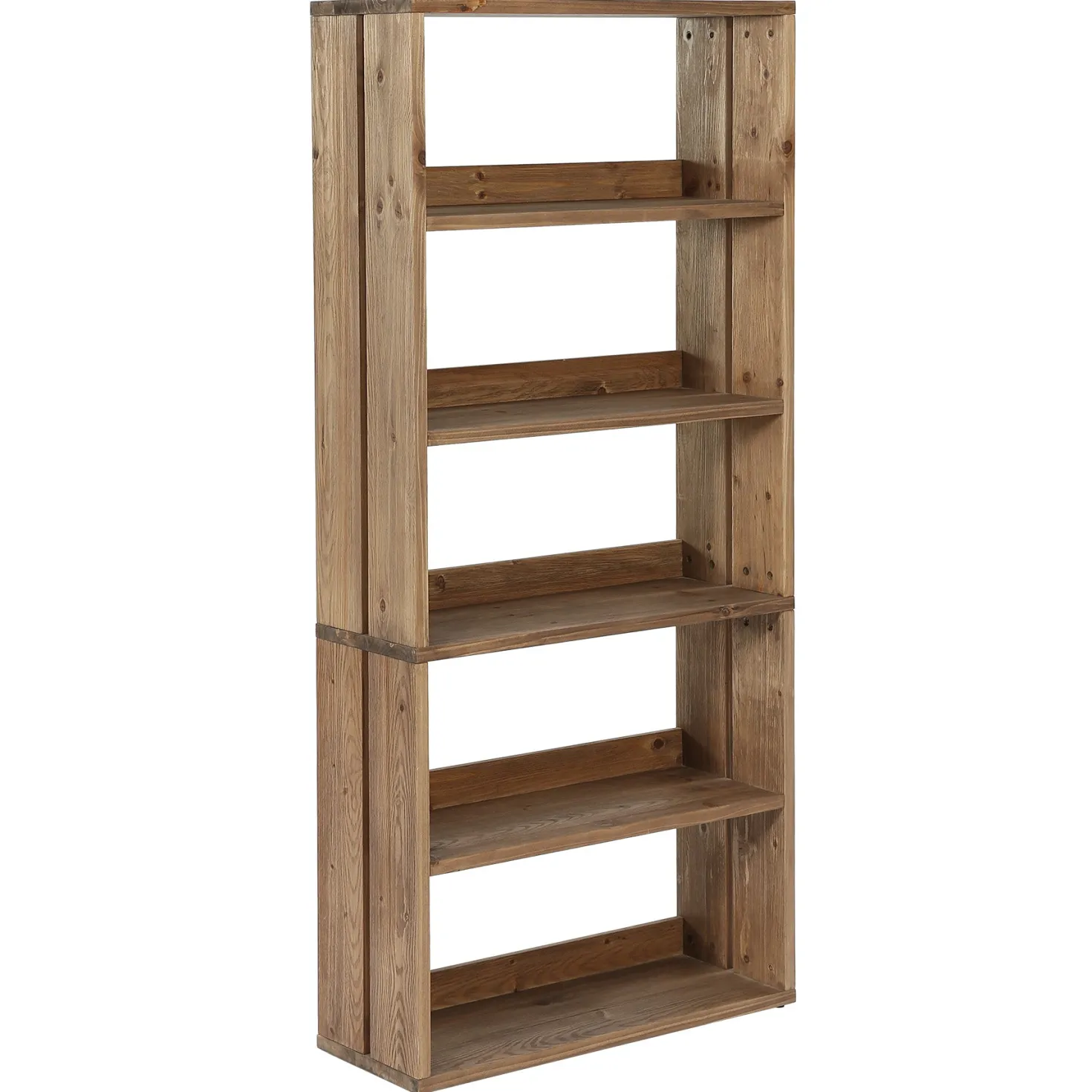70.8" Tall Bookcase,5-Tier Solid Wood Bookshelf Display Rack for Living Room
