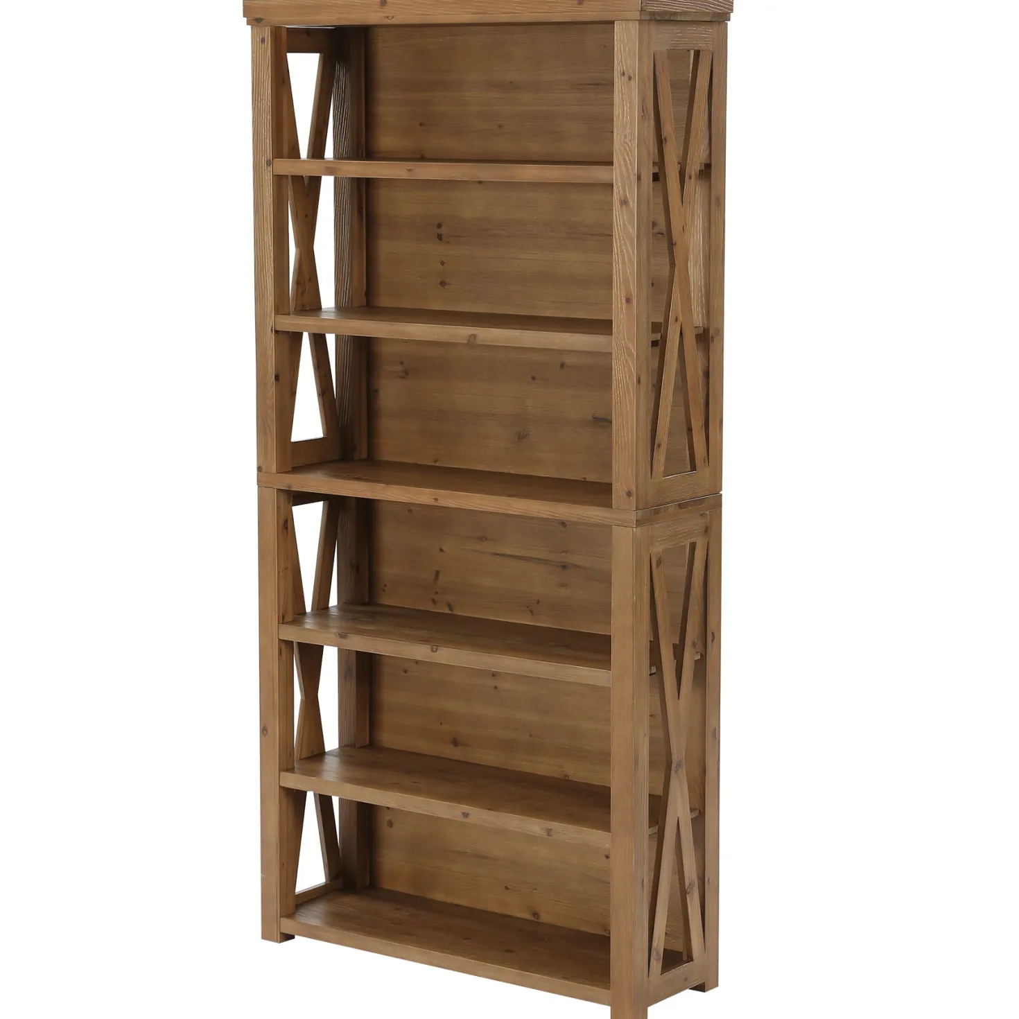 72" Tall Bookshelf, 6-Tier Solid Wood Bookcase with Open Shelves