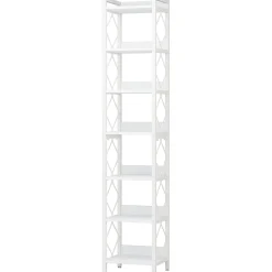 78.7” Tall Narrow Bookshelf, Slim Display Shelf for Home Office & Small Areas