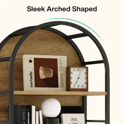 5 Tier Arched Bookcase, 70.8