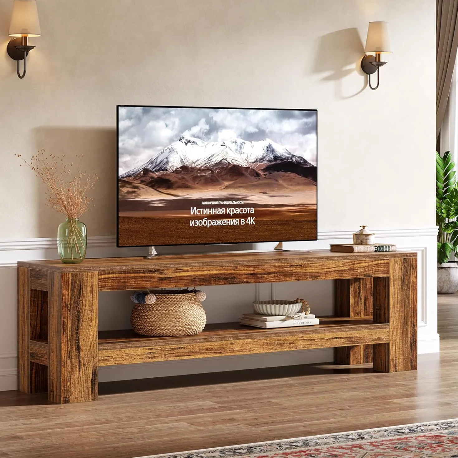 59" TV Stand, Entertainment Center Television Stand for 55/60/65/75-Inch TVs