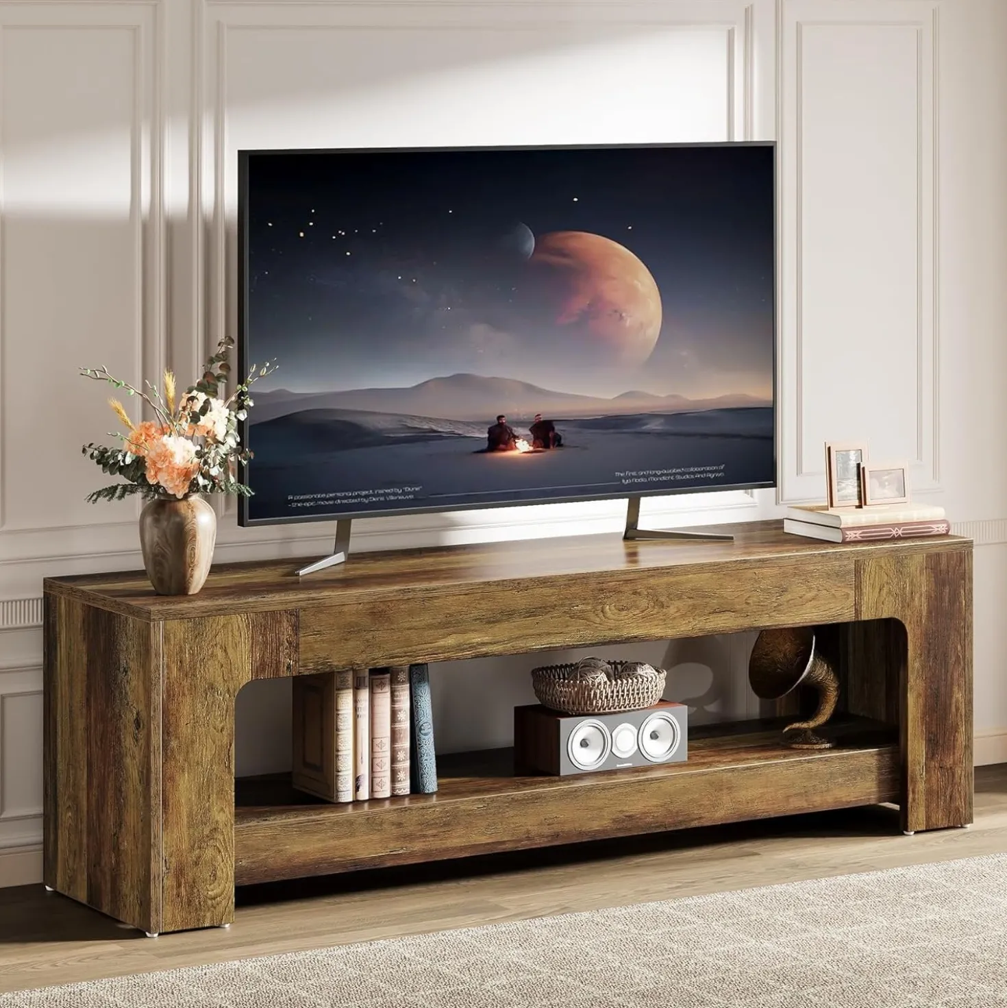 63" TV Stand, Entertainment Center Television Console for up to 75-Inch TVs