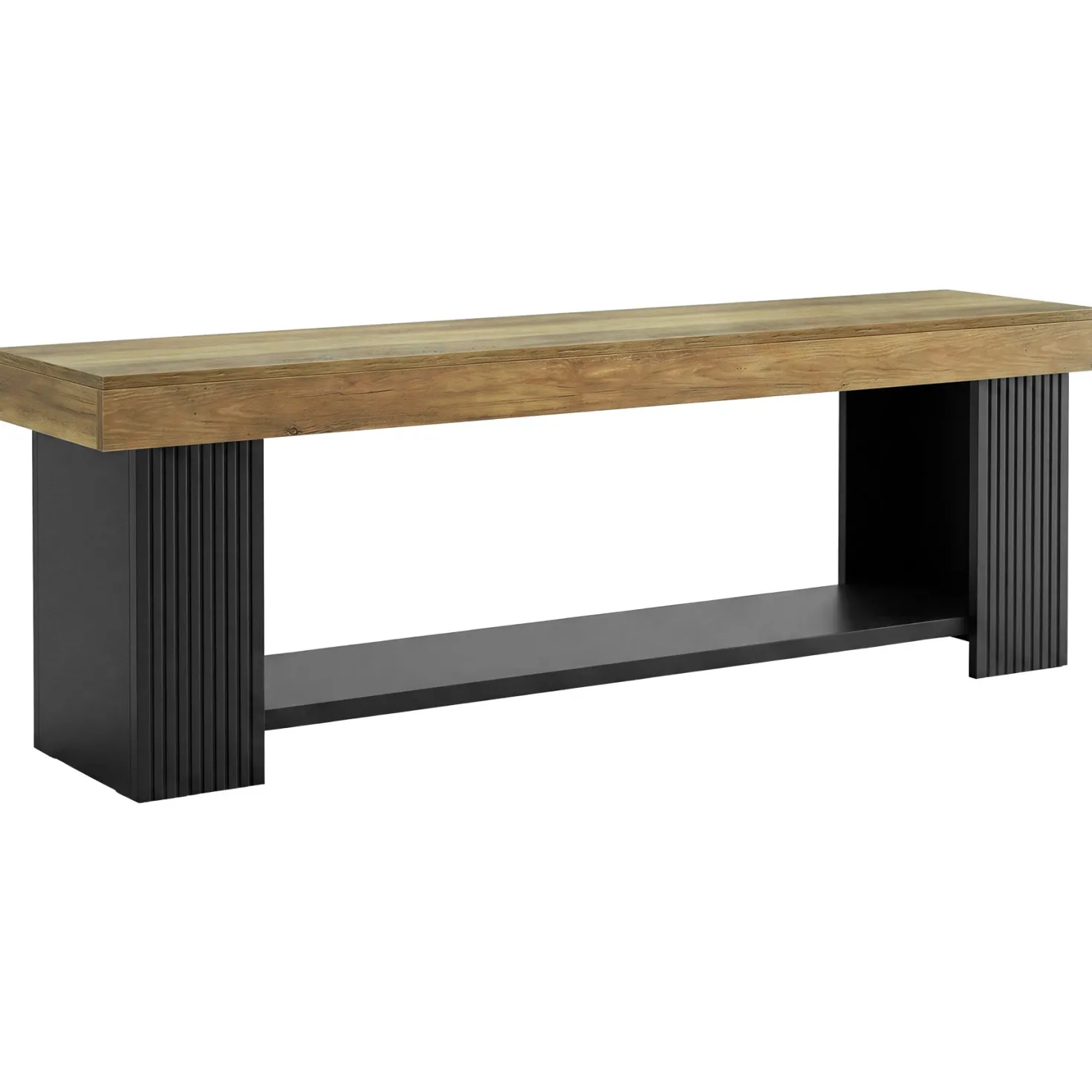 71" TV Stand for 70/75/80" TVs, Farmhouse Entertainment Center with Open Shelf