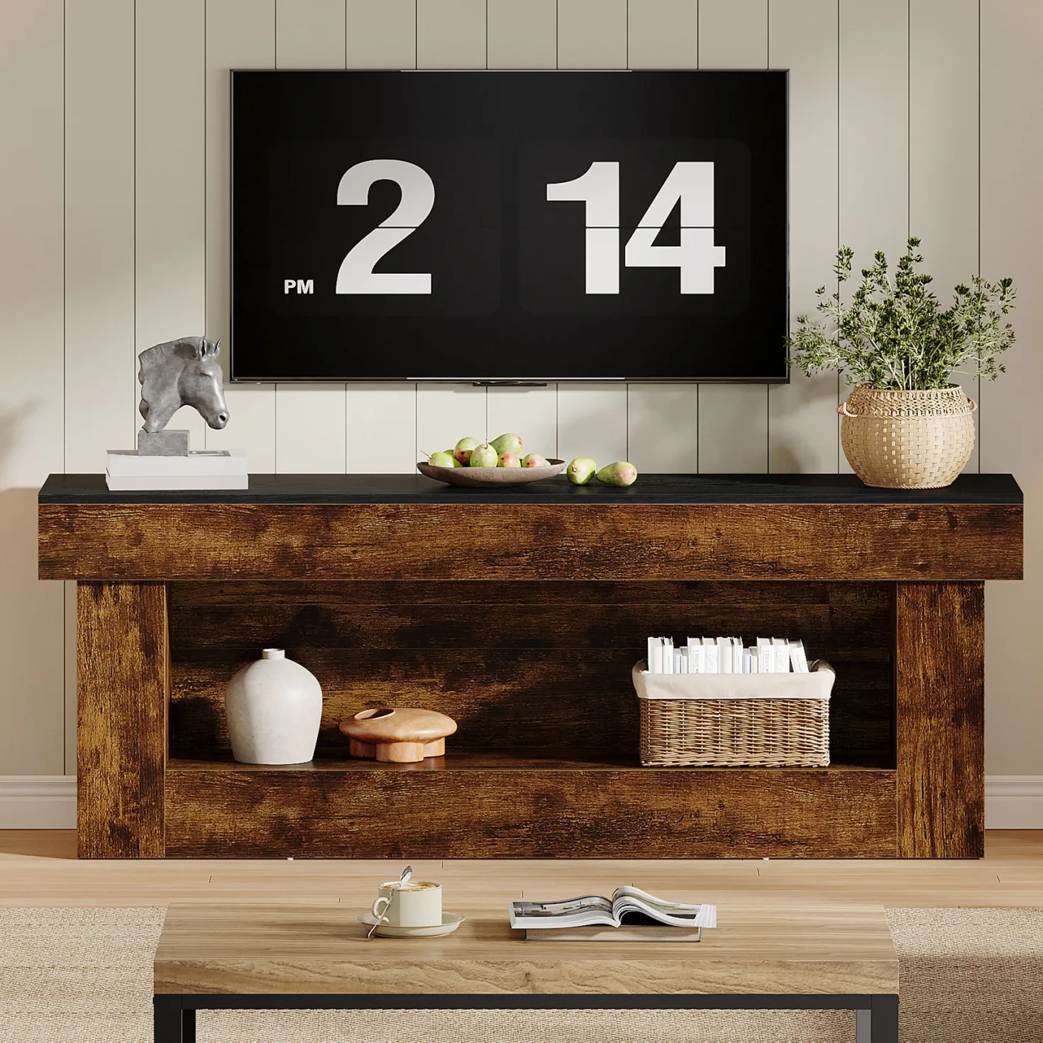 63" TV Stand, Media Console Entertainment Center for 60/65/70 Inches TVs