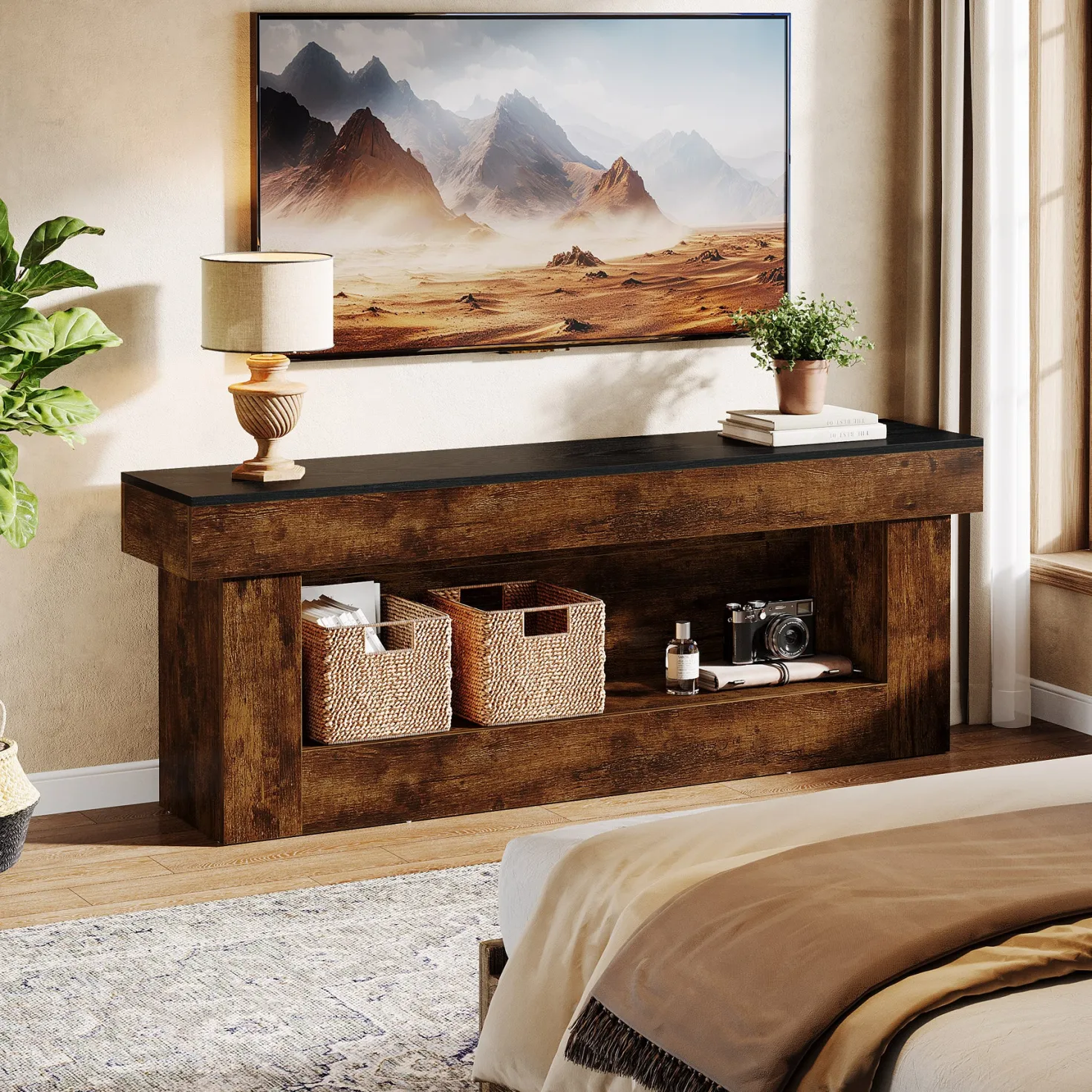 63" TV Stand, Media Console Entertainment Center for 60/65/70 Inches TVs