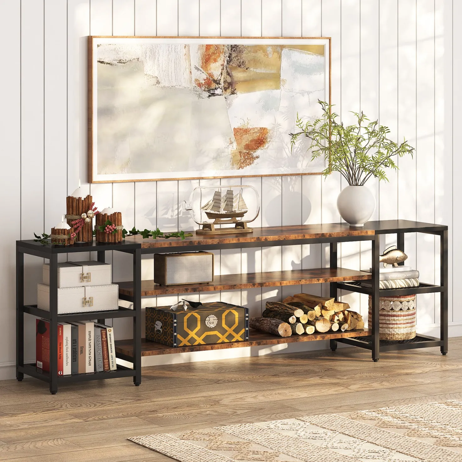 78.7" TV Stand, 3-Tier Media Entertainment Center for TV up to 85"