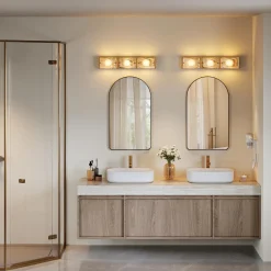 Cloud Glass Vanity Light, LED Modern Bathroom Wall Lighting Fixtures