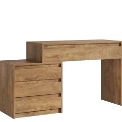 Computer Desk with 5 Drawers, Executive Home Office Desk with File Cabinet