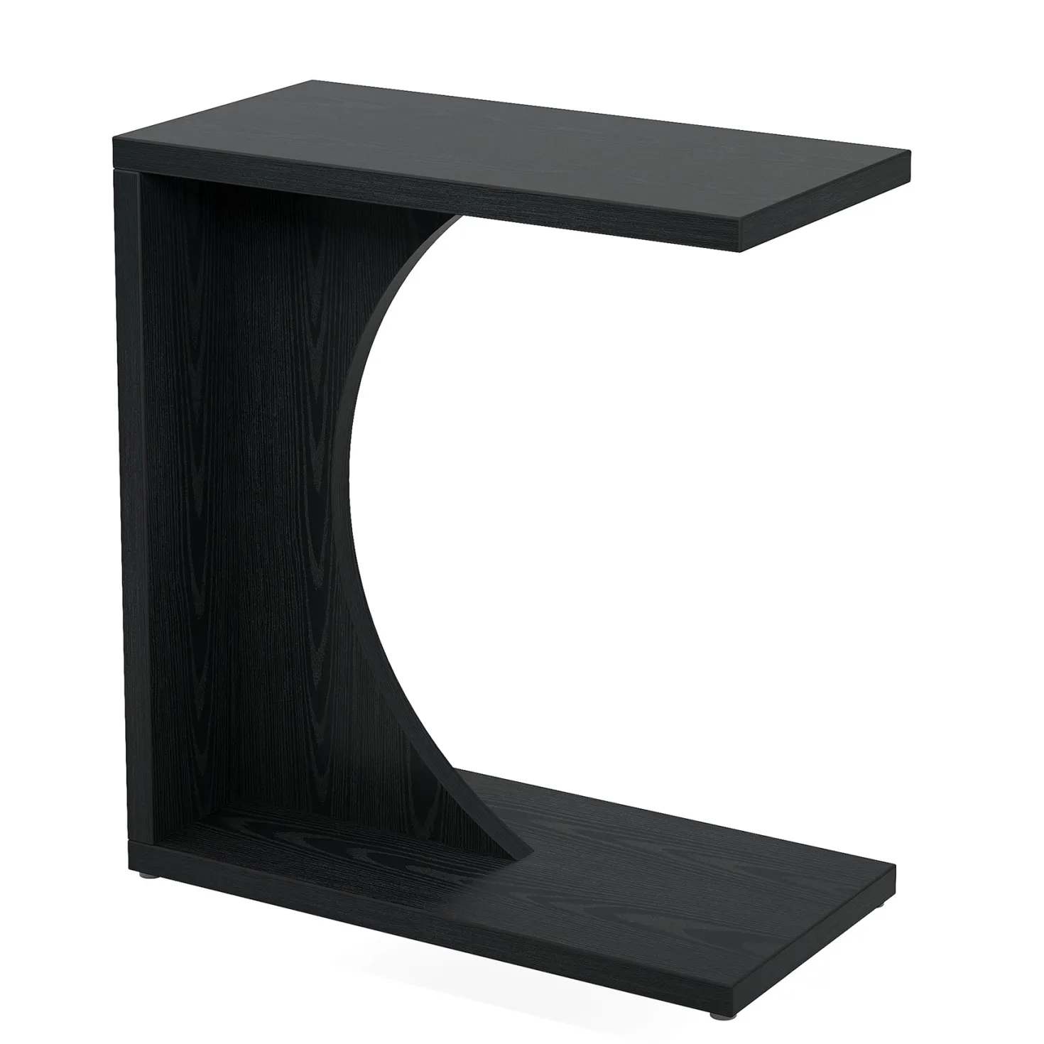 C-Shaped End Table for Couch, Small Sofa Side Table Nightstand