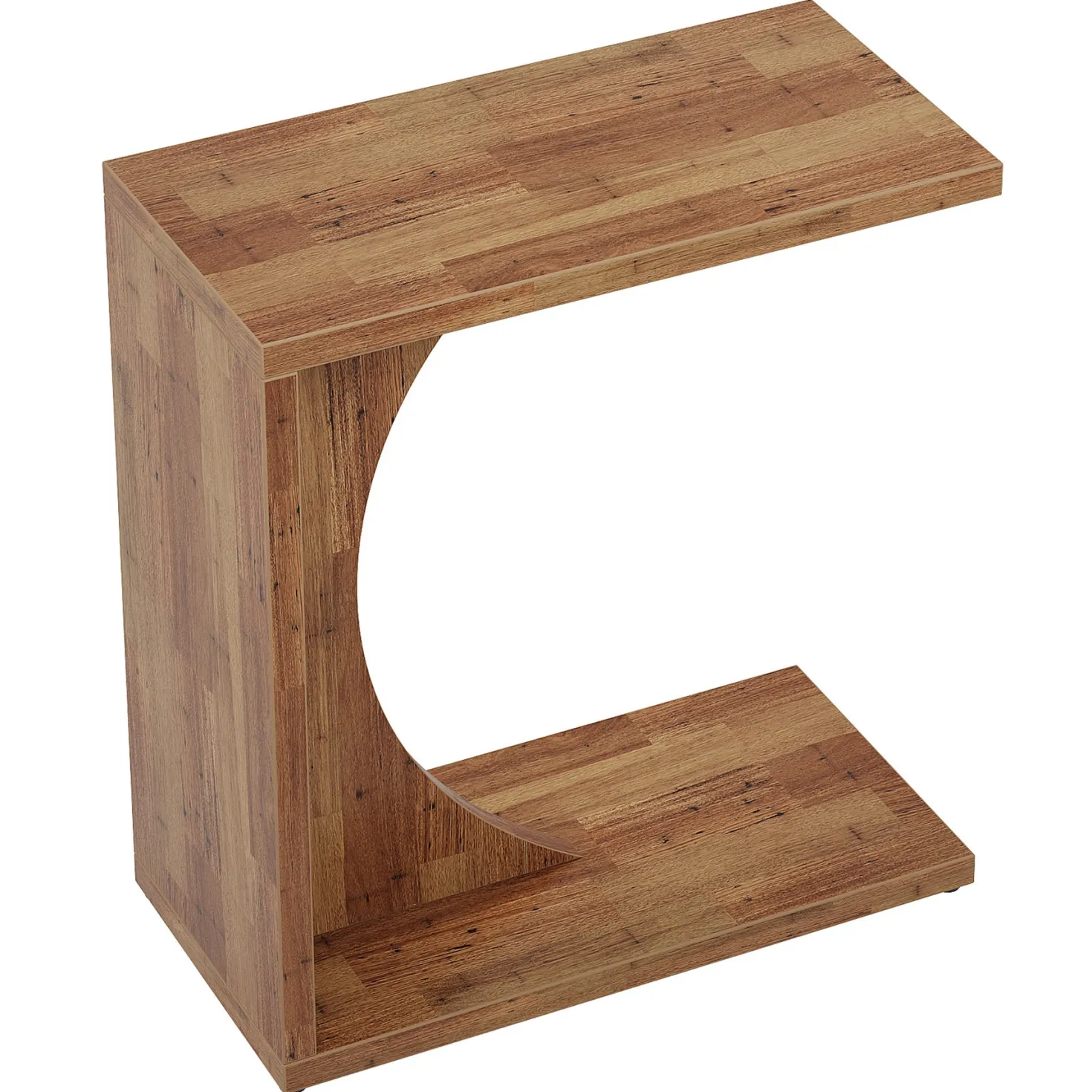 C-Shaped End Table for Couch, Small Sofa Side Table Nightstand