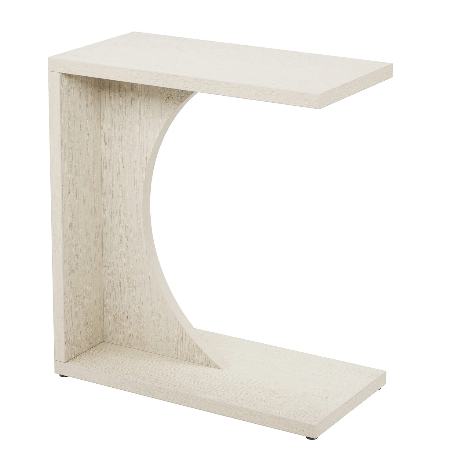 C-Shaped End Table for Couch, Small Sofa Side Table Nightstand
