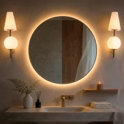 Double-Headed Wall Sconce, Elegant Wall Lamp Light Fixtures with Glass Shade