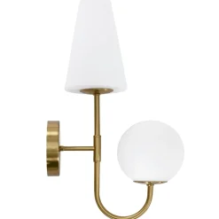 Double-Headed Wall Sconce, Elegant Wall Lamp Light Fixtures with Glass Shade