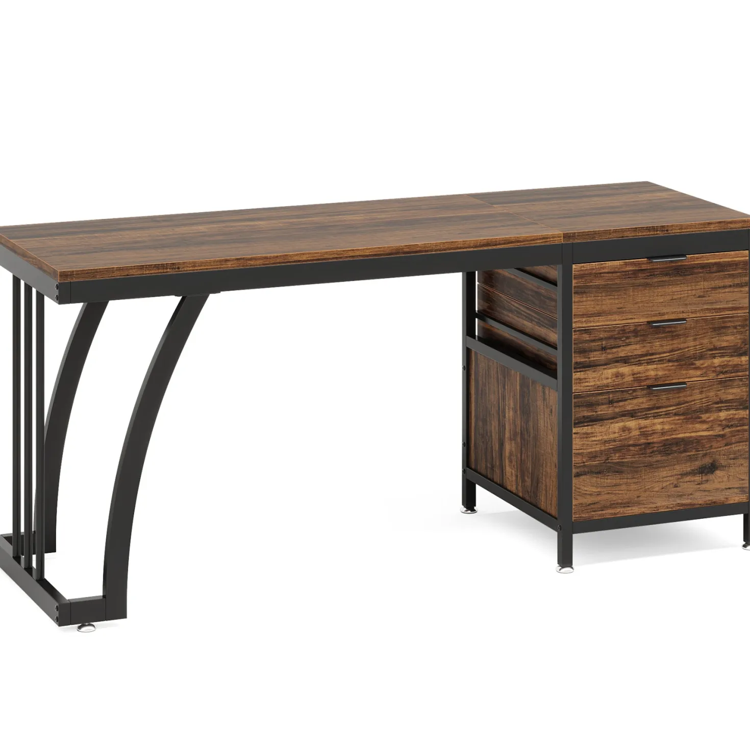 3-Drawer Makeup Vanity Desk, 59" Dressing Table with Reversible Drawers (Only Desk)