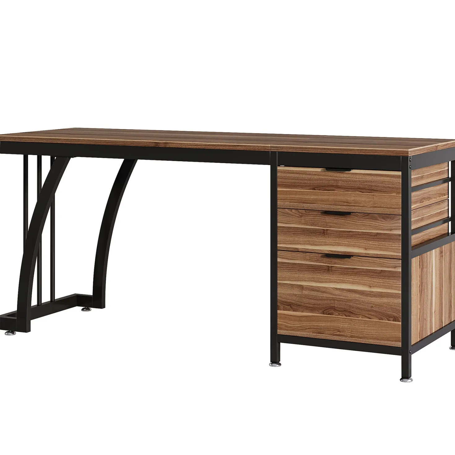 3-Drawer Makeup Vanity Desk, 59" Dressing Table with Reversible Drawers (Only Desk)