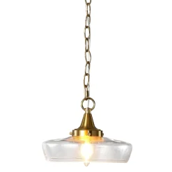 Elegant Light Fixture, 1-Light Glass Shade Pendant Light for Dining Room