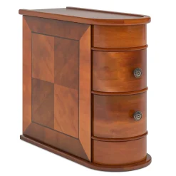 End Table with 2 Drawers, Sofa Side Table with Storage, No Assembly Required