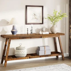 Farmhouse Console Table, 70.9
