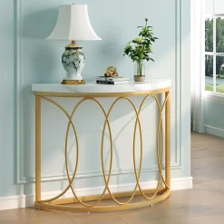 Faux Marble Console Table, 43
