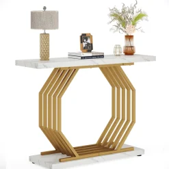 Faux Marble Console Table, 40