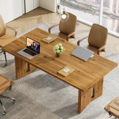 5.25FT Solid Wood Conference Table for 4-6 Users, 63