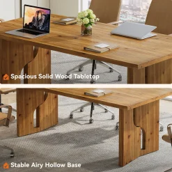 5.25FT Solid Wood Conference Table for 4-6 Users, 63