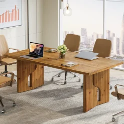 5.25FT Solid Wood Conference Table for 4-6 Users, 63