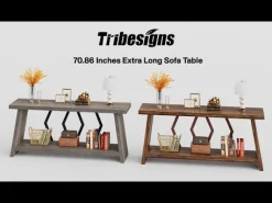 70.86-Inch Console Sofa Table with Storage for Entryway Living Room