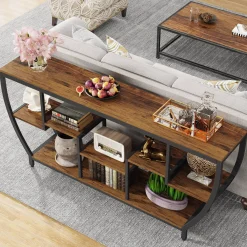 Industrial Console Table, 70.9