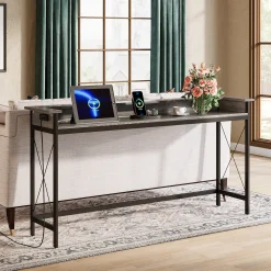 Industrial Console Table, 70.9