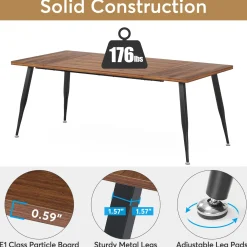 Industrial Dining Table, 70.9