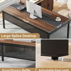 Industrial L-Shaped Desk, 71