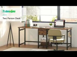 Industrial Two Person Desk, 78