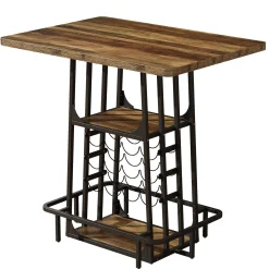 Kitchen Island with 3 Shelves, 39.4" Kitchen Shelf with Large Worktop & Glass Holder