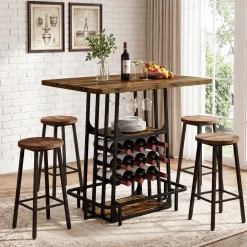 Kitchen Island with 3 Shelves, 39.4