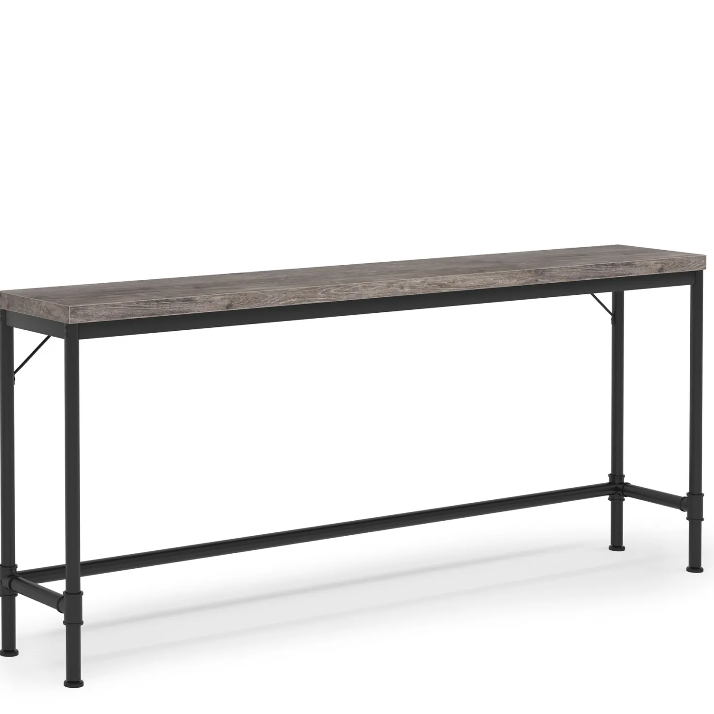 Narrow Console Table, 70.9" Extra Long Sofa Table Industrial Hallway Table