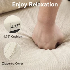 Outdoor Rocking Chair, Patio Seating Waterproof Rocker with Thick Cushion