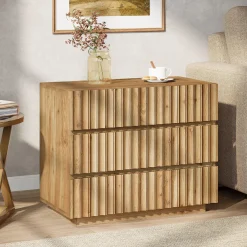 Oversized Solid Wood Nightstand, 31.5