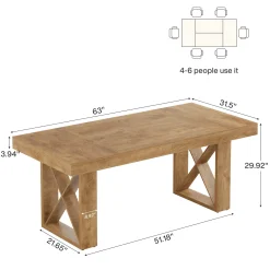 Rectangle Dining Table, 63