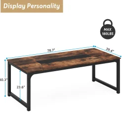 Rectangular Conference Table, 6FT Meeting Seminar Table Computer Desk