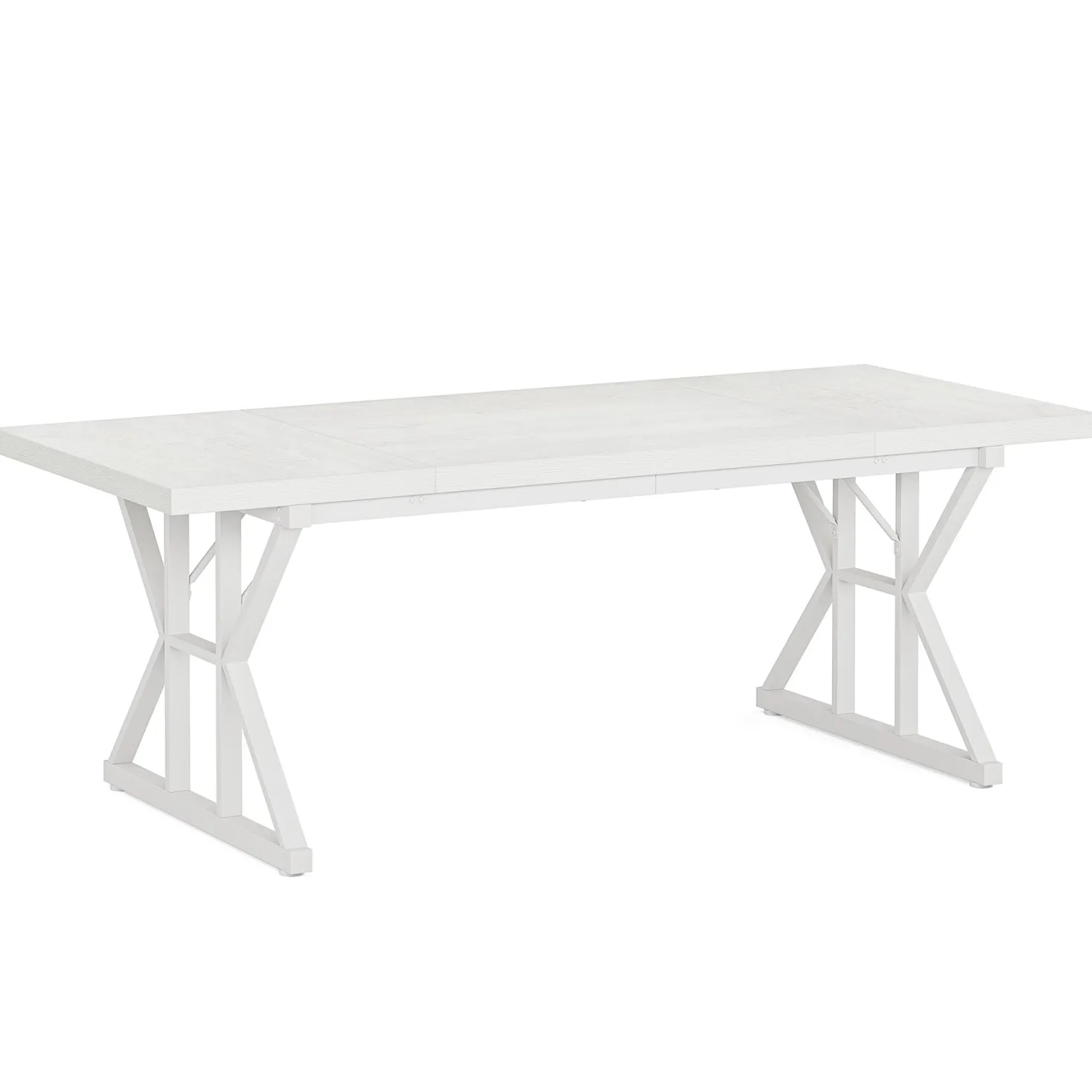 Rectangular Dining Table, Farmhouse 70.8" Kitchen Table for 6 People