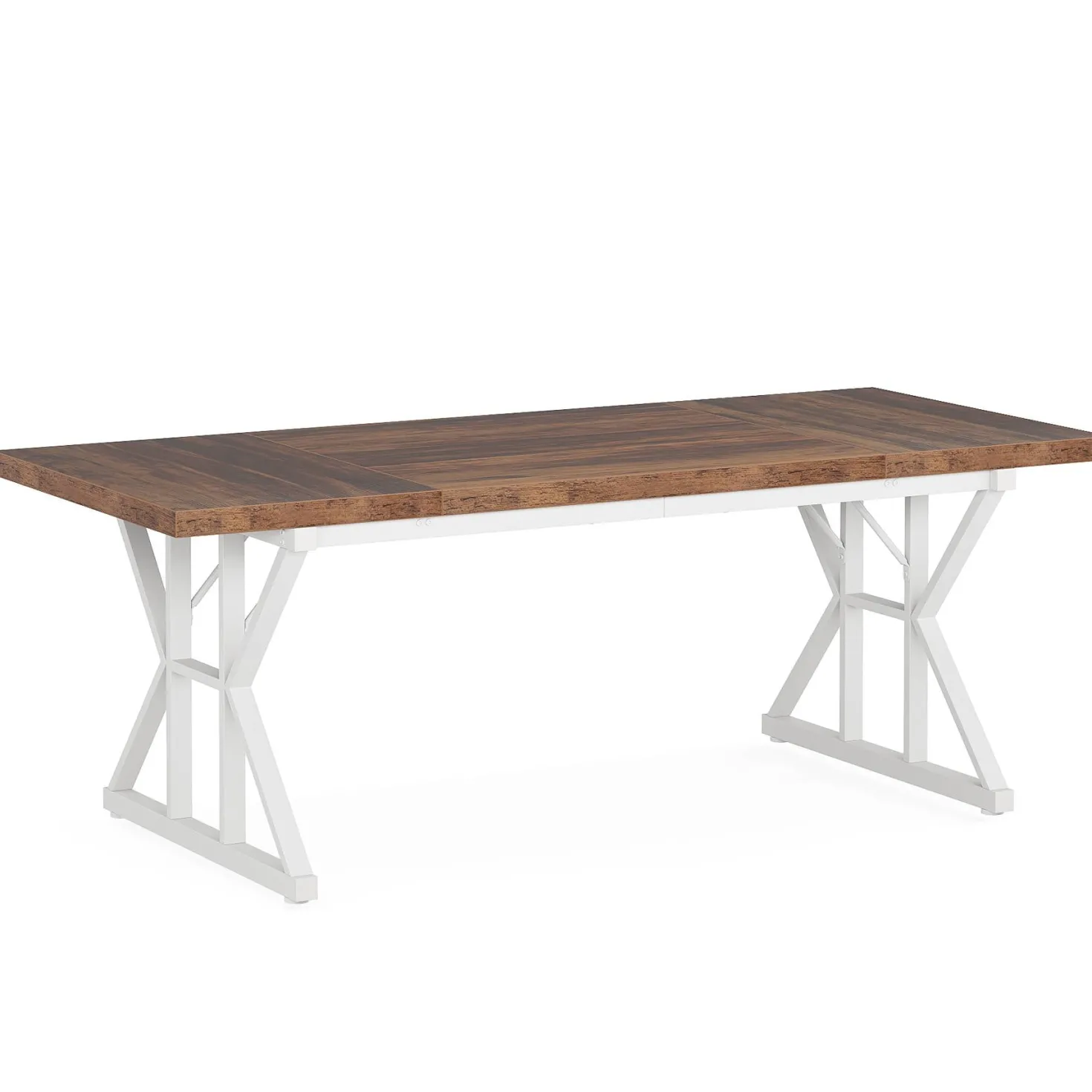 Rectangular Dining Table, Farmhouse 70.8" Kitchen Table for 6 People