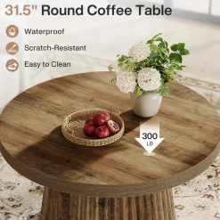 Round Coffee Table, 31.5