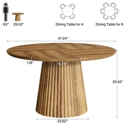 Round Dining Table, 47.24